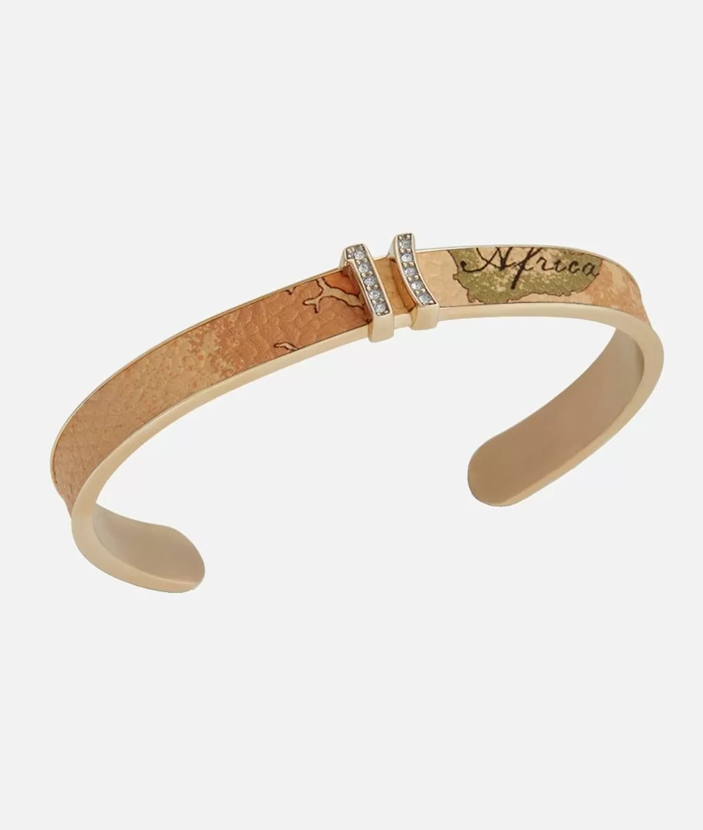 Alviero martini 1a classe Rodeo Drive bracciale rigido in argento bagnato Oro Giallo Nuova