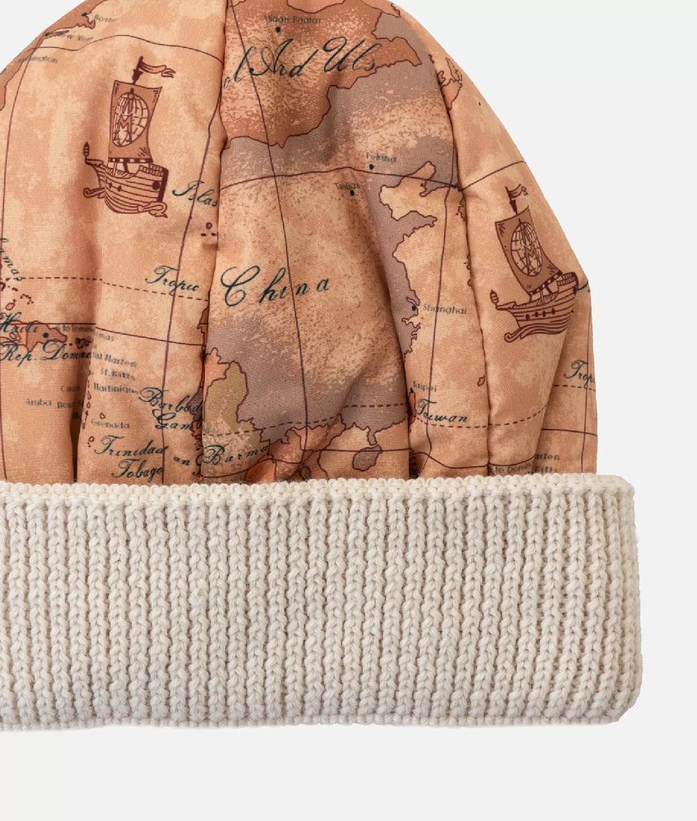 Alviero martini 1a classe Cuffia in nylon imbottito stampa Geo Classic Panna Vendite stagionali