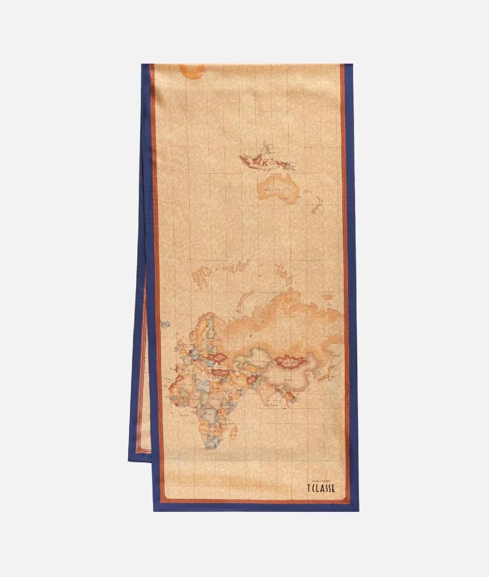 Alviero martini 1a classe Sciarpa Geo Classic 45x180 Blu Navy Nuovi prodotti
