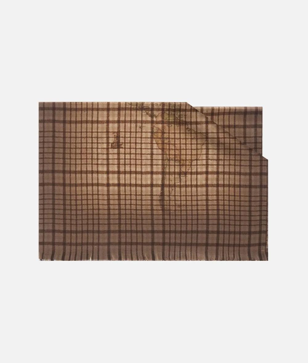 Alviero martini 1a classe Stola Geo Tartan 65x190 Taupe Chiaro Offerte giornaliere