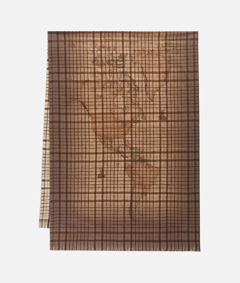 Alviero martini 1a classe Stola Geo Tartan 65x190 Taupe Chiaro Offerte giornaliere