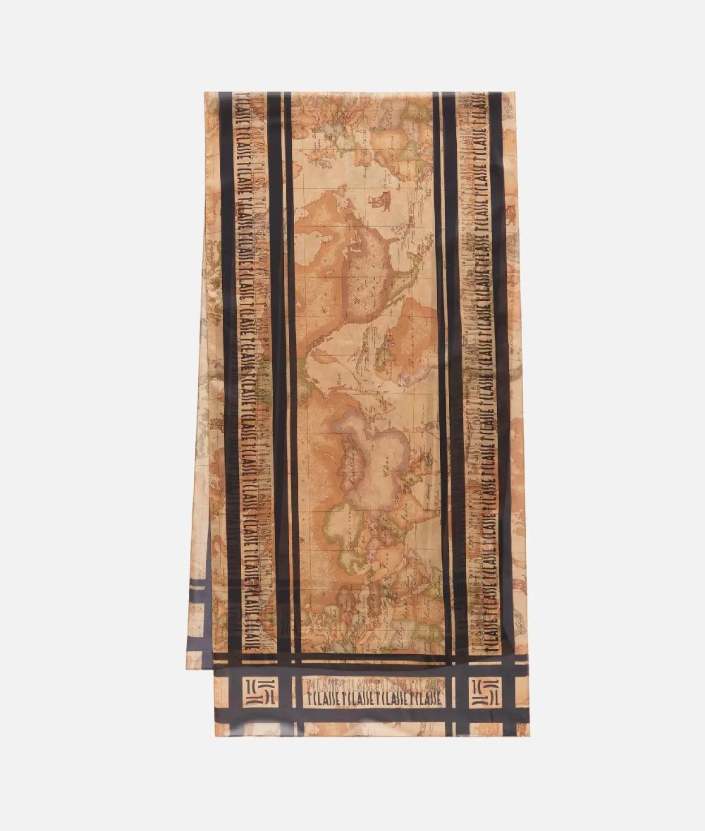 Alviero martini 1a classe Sciarpa con loghi in cornice 48x180 Nera Fino al 60% di sconto