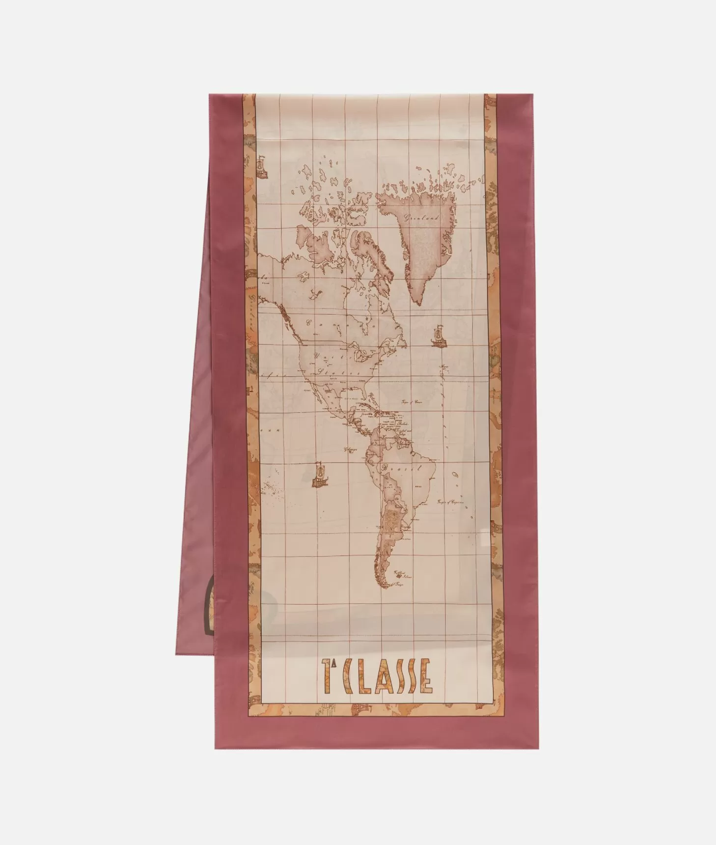 Alviero martini 1a classe Sciarpa Geo Cuori 48x180 Rosa Fard Trasporto libero internazionale