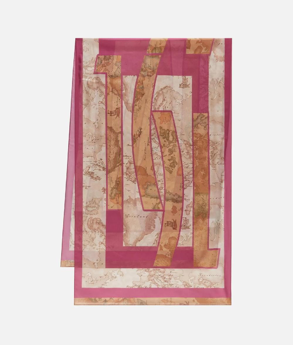 Alviero martini 1a classe Sciarpa con gioiello 1C Mirror 48x150 Rosa Fard In vendita
