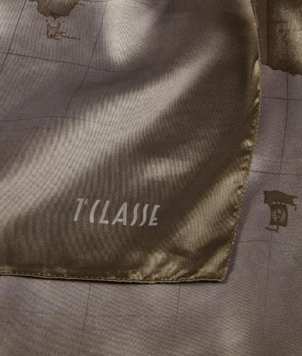 Alviero martini 1a classe Foulard Geo Sfumato 90x90 Taupe Scuro 2025