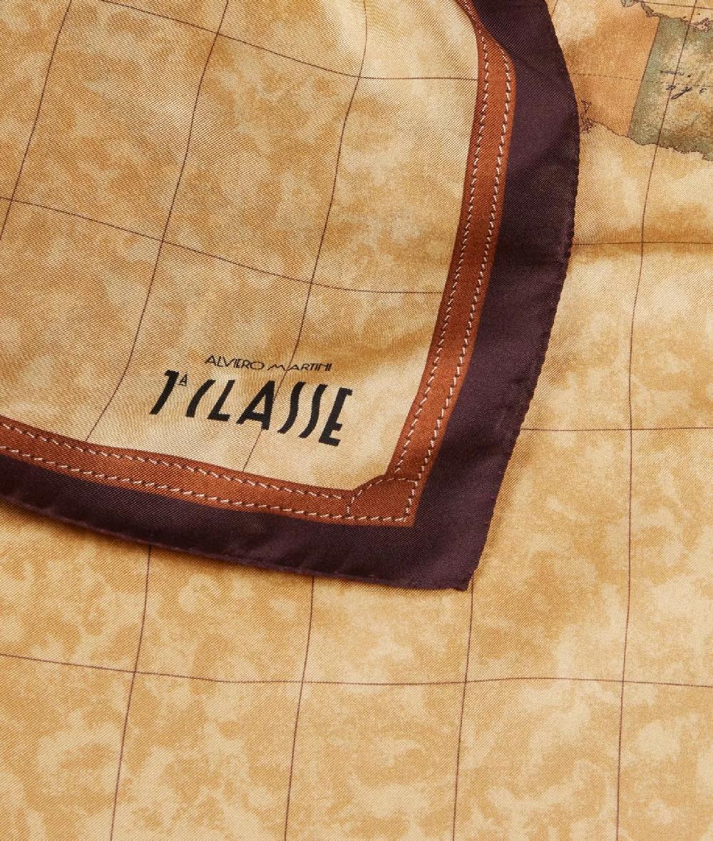 Alviero martini 1a classe Foulard Geo Classic 90x90 Burgundy Qualità