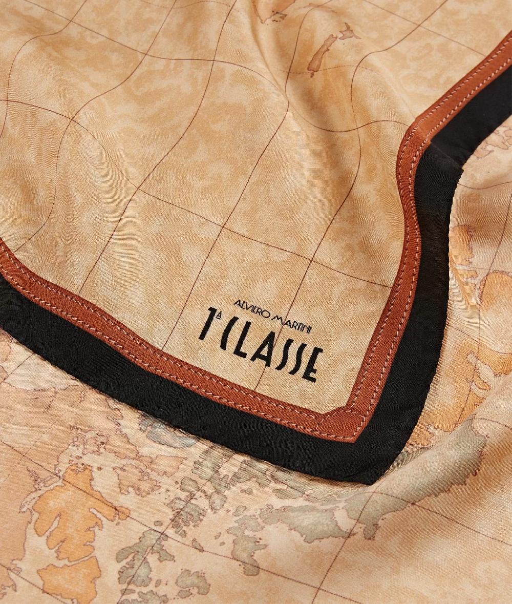 Alviero martini 1a classe Foulard Geo Classic 90x90 Nero Pezzi Unici