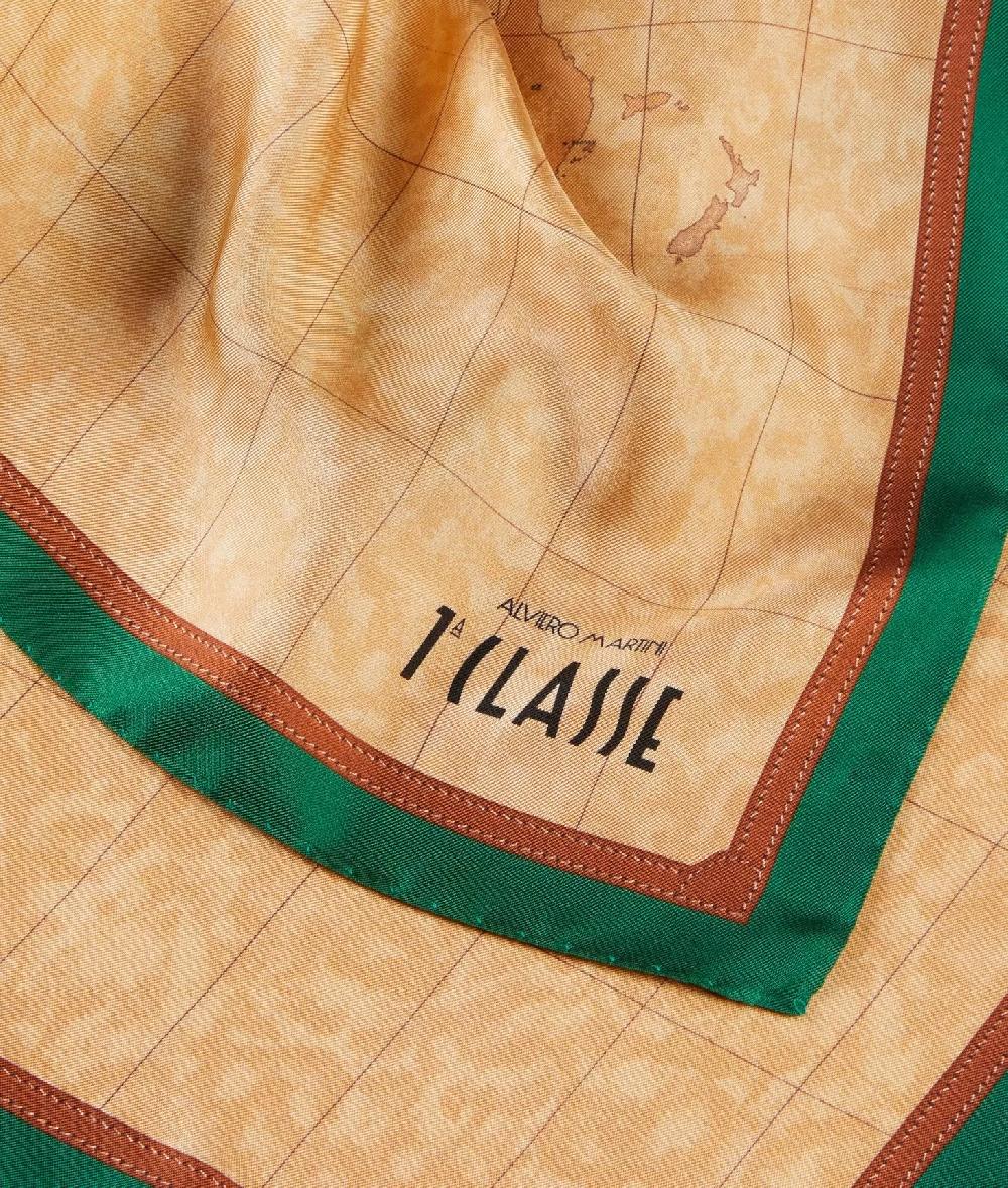 Alviero martini 1a classe Foulard Geo Classic 70x70 Giada Soddisfazione Garantita