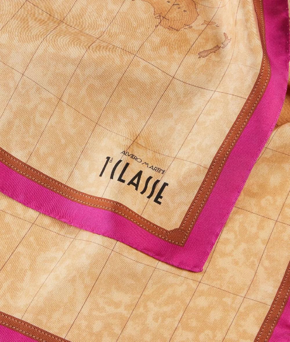 Alviero martini 1a classe Foulard Geo Classic 70x70 Ciclamino Consegna Veloce