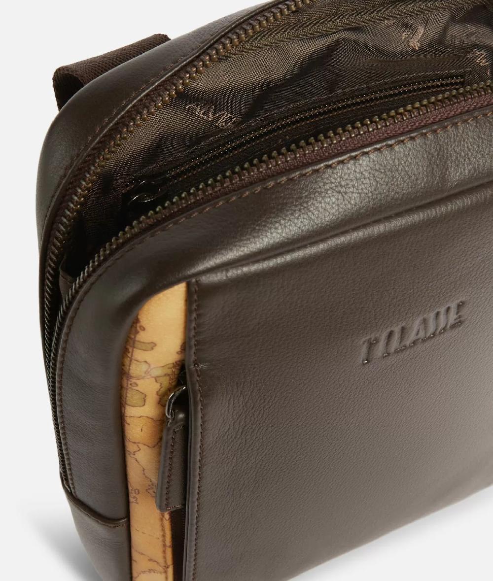 Alviero martini 1a classe Geo Classic tracolla in pelle Marrone Sottocosto