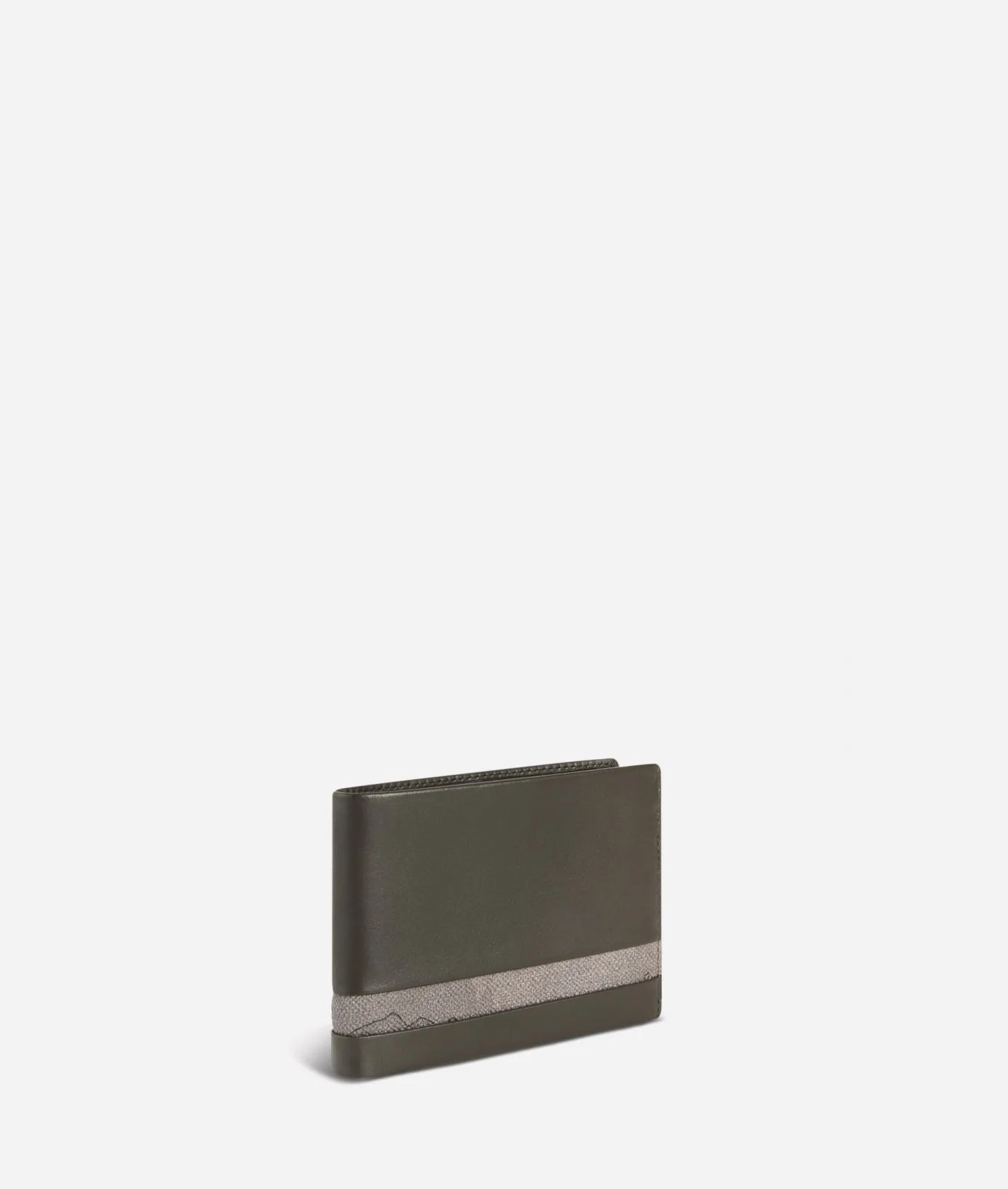 Alviero martini 1a classe Portafoglio piccolo in pelle rifinito in tessuto Geo Dark Black Friday