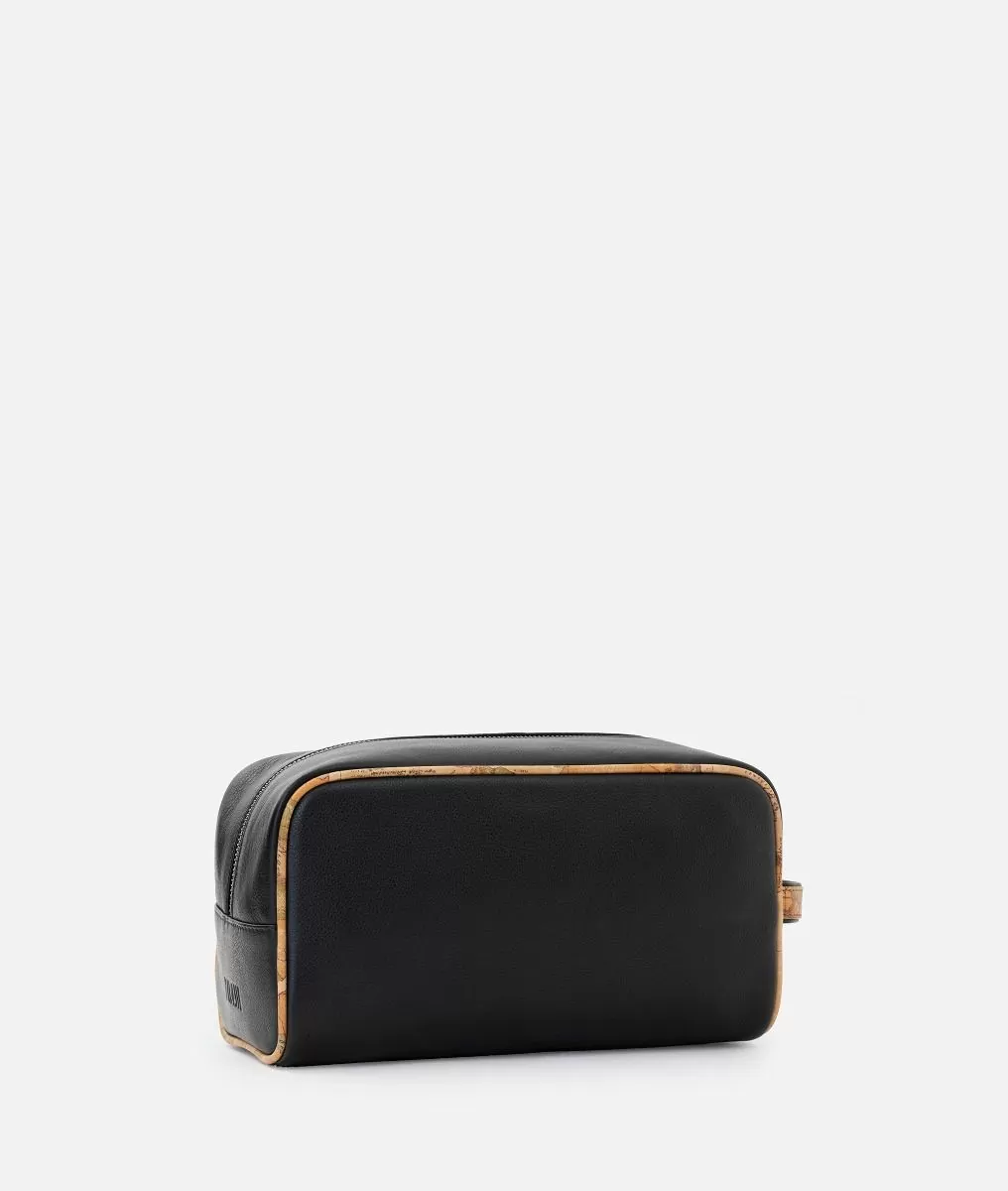 Alviero martini 1a classe Pouche in pelle con dettagli in stampa Geo Classic Nero Promozione temporanea