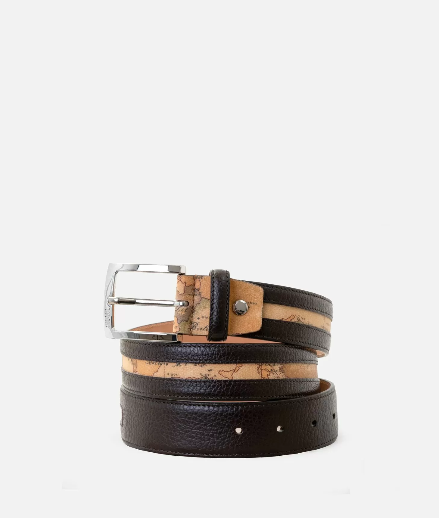 Alviero martini 1a classe Beta Leather cintura uomo Testa Di Moro Fino al 55% di sconto