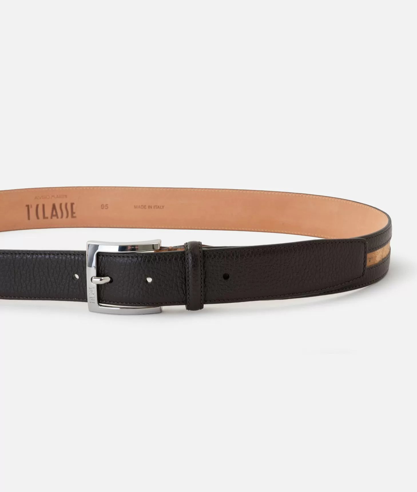 Alviero martini 1a classe Beta Leather cintura uomo Testa Di Moro Fino al 55% di sconto