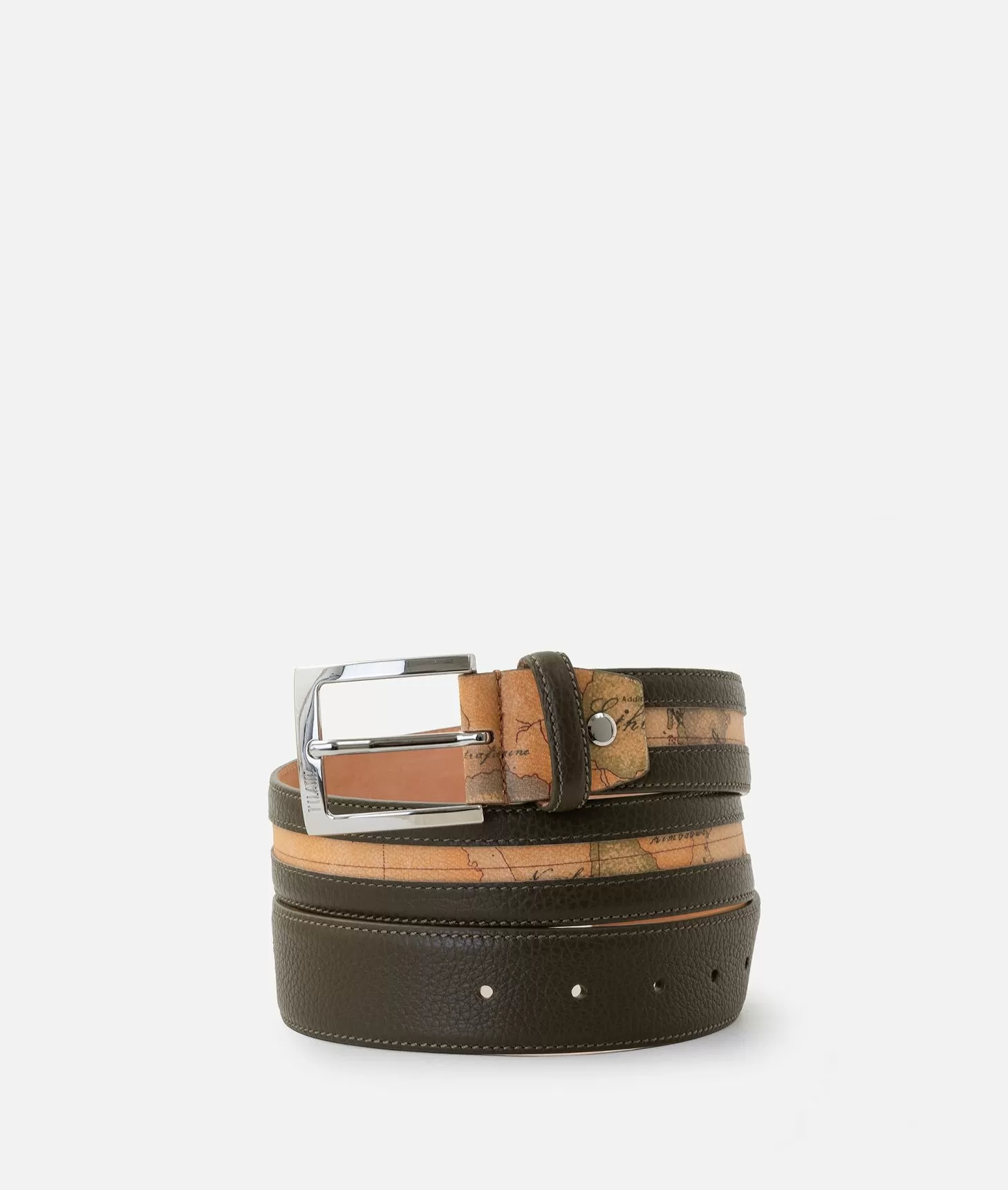 Alviero martini 1a classe Beta Leather cintura uomo Verde Militare Discount Store per i nuovi prodotti