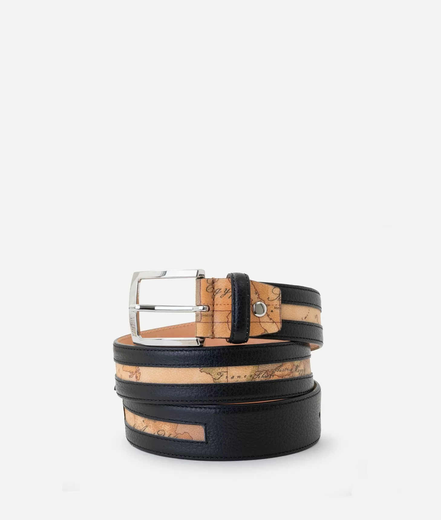 Alviero martini 1a classe Beta Leather cintura uomo Nera Solo un giorno rimasto
