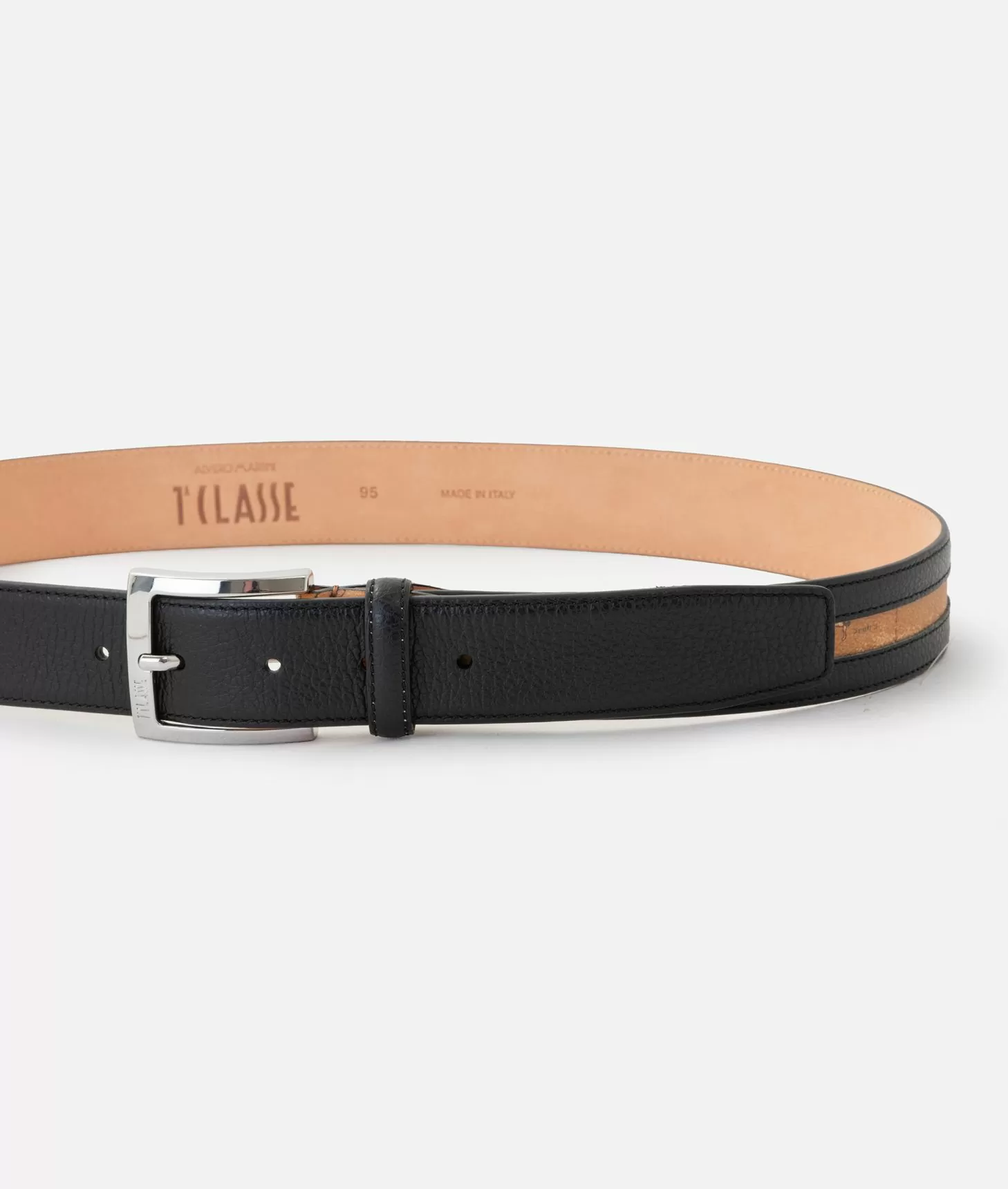 Alviero martini 1a classe Beta Leather cintura uomo Nera Solo un giorno rimasto